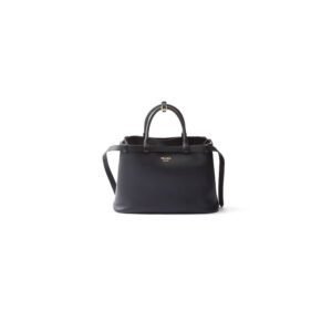 Prada Buckle medium leather handbag with double belt(high-end grade)