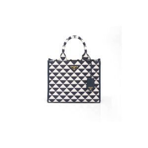 Small Prada Symbole jacquard fabric handbag