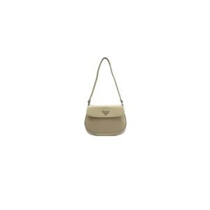 Small Prada Cleo brushed leather shoulder bag with flap