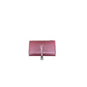 YSL kate medium tassel in crocodile-embossed leather