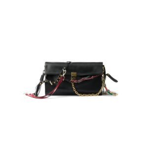Prada Soft Sound large leather shoulder bag with charms(high-end grade)