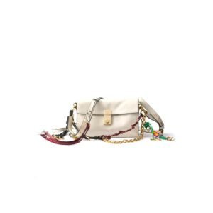 Prada Soft Sound small leather shoulder bag with charms(high-end grade)