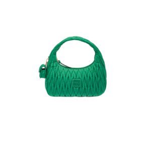 Miu Wander matelasse regenerated nylon hobo bag